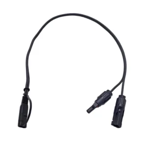 MC4 to SAE Solar Adapter Cable with MC4 solar connectors and SAE quick plug for RV solar panels, portable solar kits and battery charging systems.