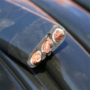 Flat submersible pump cable for borewell pumps 1100V PVC cable