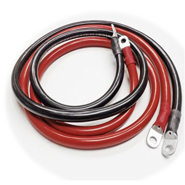 Pure Copper Vehicle Battery Cable with Lugs Red Black