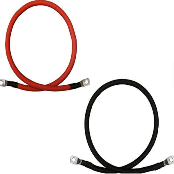 Pure Copper Vehicle Battery Cable with Lugs Red Black