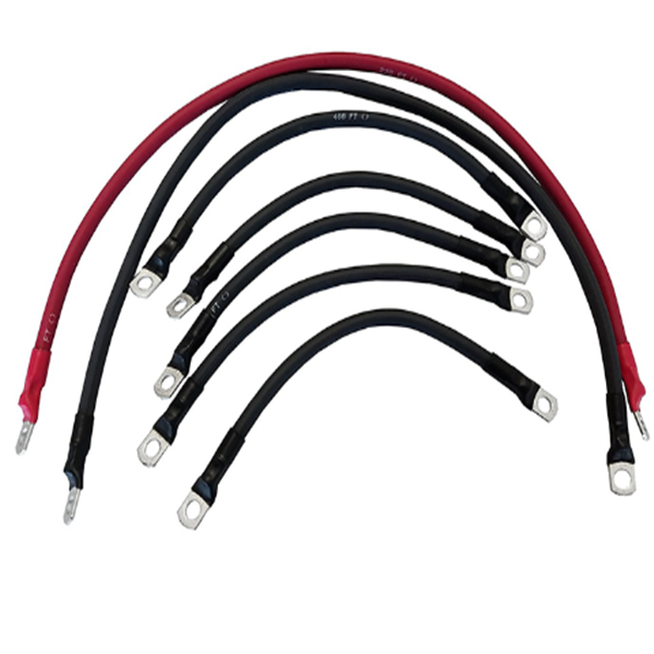 Pure Copper Vehicle Battery Cable with Lugs Red Black