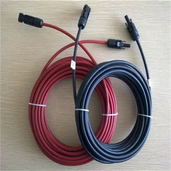 6mm² solar PV cable with female and male MC4 connectors