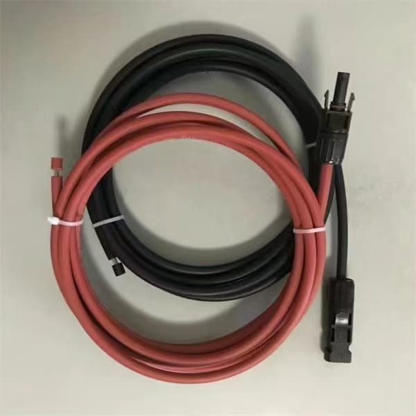 Solar panel extension cable with female and male MC4 connectors