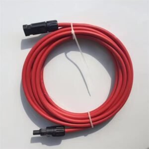 Red and black solar extension cable with MC4 connectors