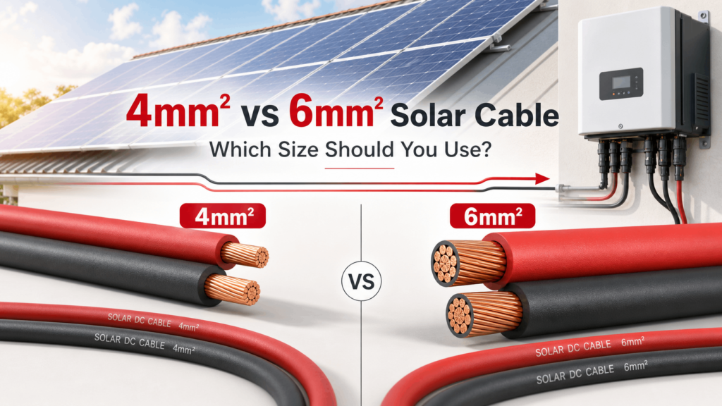4mm² vs 6mm² solar cable comparison for photovoltaic systems