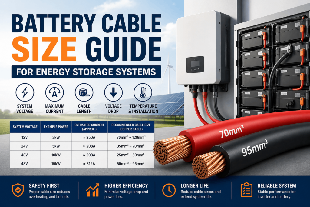 Battery Cable Size Guide for Energy Storage Systems